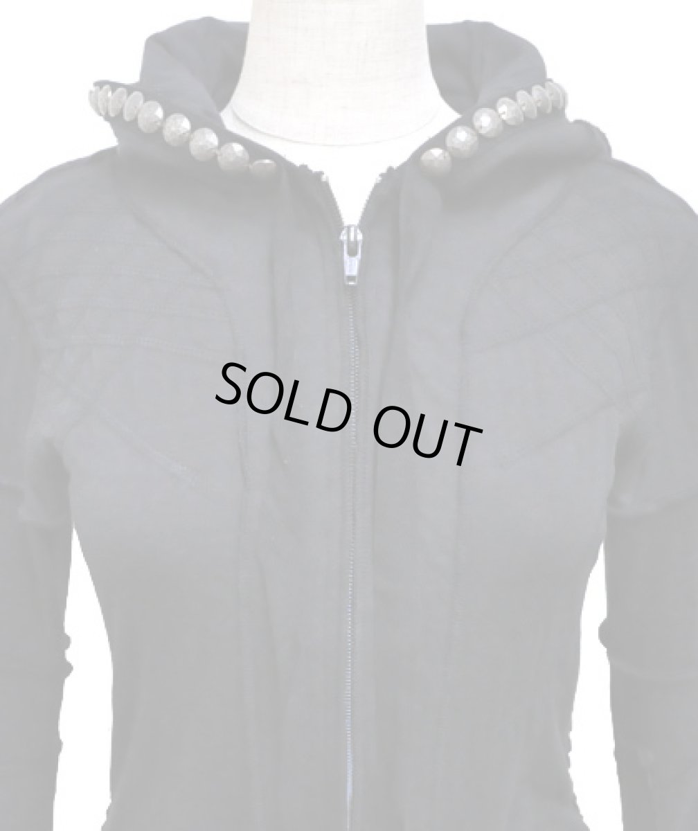 画像2: PSYLO レディース・ジャケット「Slub Decked Jacket / ブラック」 (2)