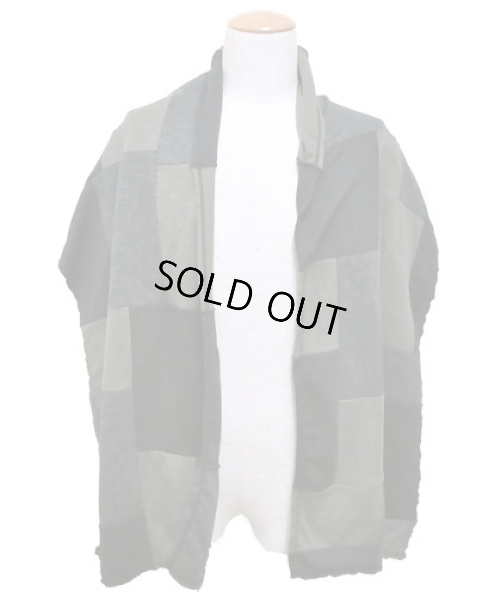 画像2: PSYLO マフラー「Patchwork Scraf / ブラック×アーミー×チャコール」 (2)