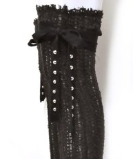 画像3: PSYLO レディース・レッグウォーマー「Knitted Legwarmers / ブラック」 (3)