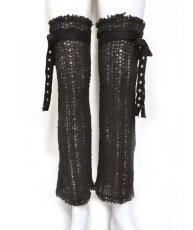 画像1: PSYLO レディース・レッグウォーマー「Knitted Legwarmers / ブラック」 (1)