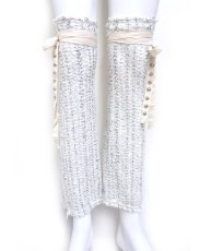 画像1: PSYLO レディース・レッグウォーマー「Knitted Legwarmers / ホワイト」 (1)