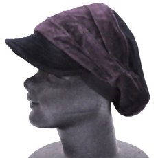 画像1: PSYLO 帽子「Velvet Cap / ブラック＋パープル」 (1)