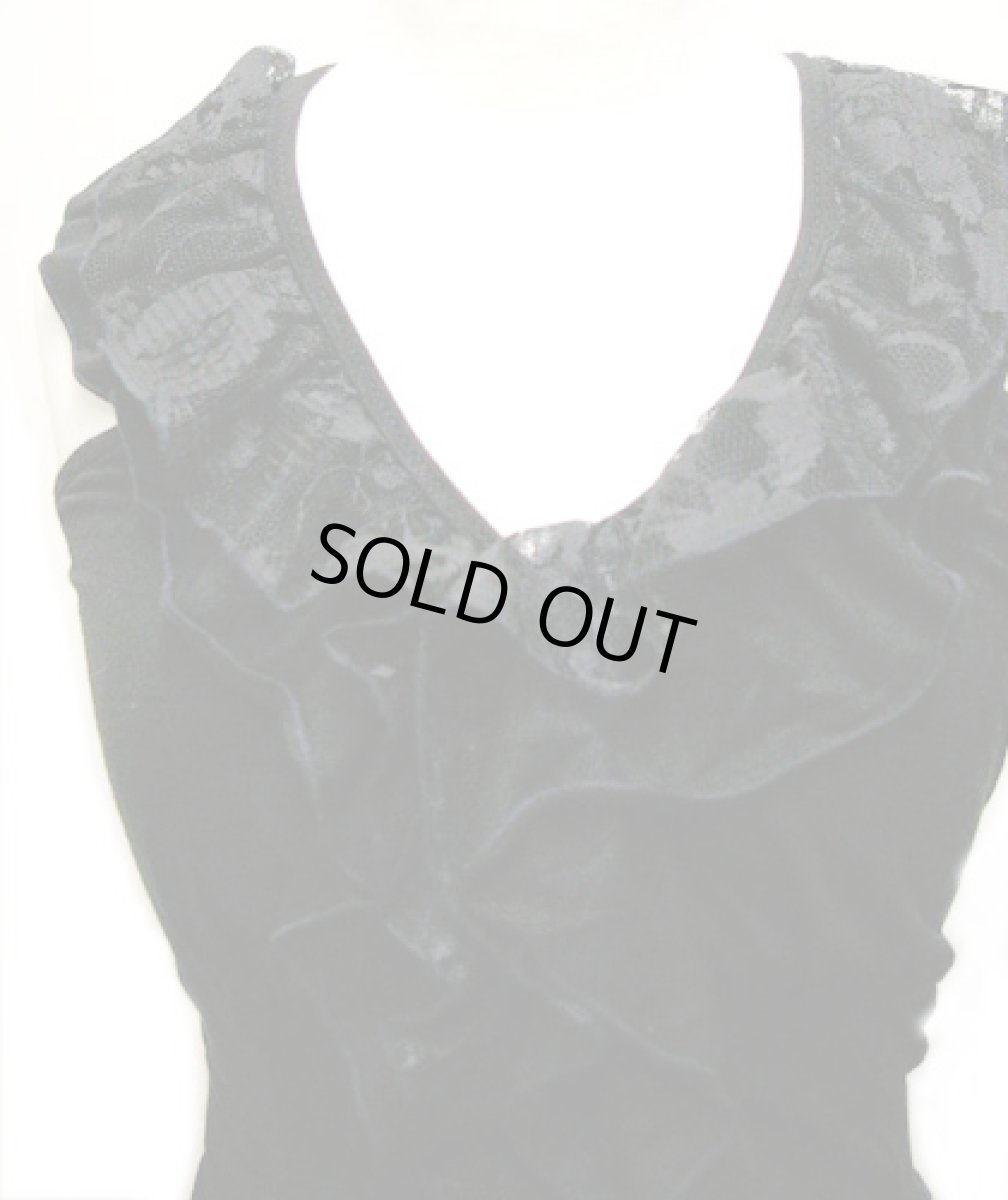 画像2: KAYO - Anime Clothing「レースフリル・ホルタートップ/ブラック」 (2)