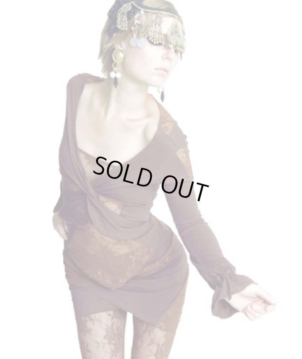 画像5: KAYO - Anime Clothing「ピース・カーディガントップ/ブラウン」 (5)