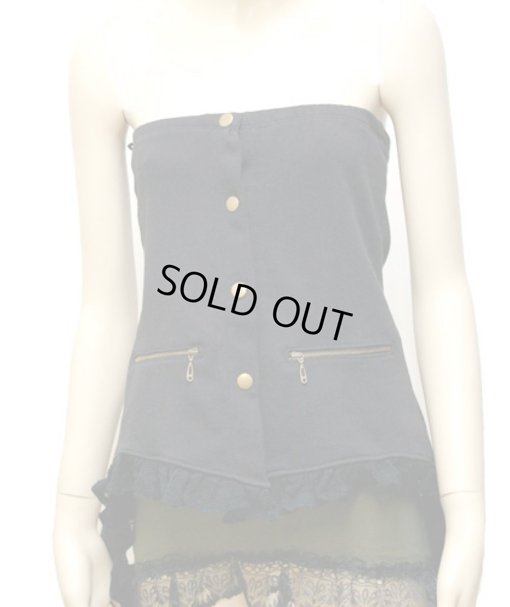 画像4: KAYO - Anime Clothing「ピース・コルセットジャケット/ブラック」 (4)