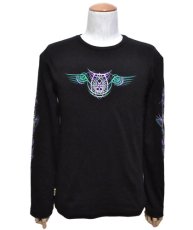 画像2: SPACE TRIBEメンズ・長袖Tシャツ「Alien Wings」 (2)