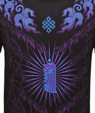 画像3: SPACE TRIBEメンズ・Tシャツ「Blue Kalachakra」 (3)