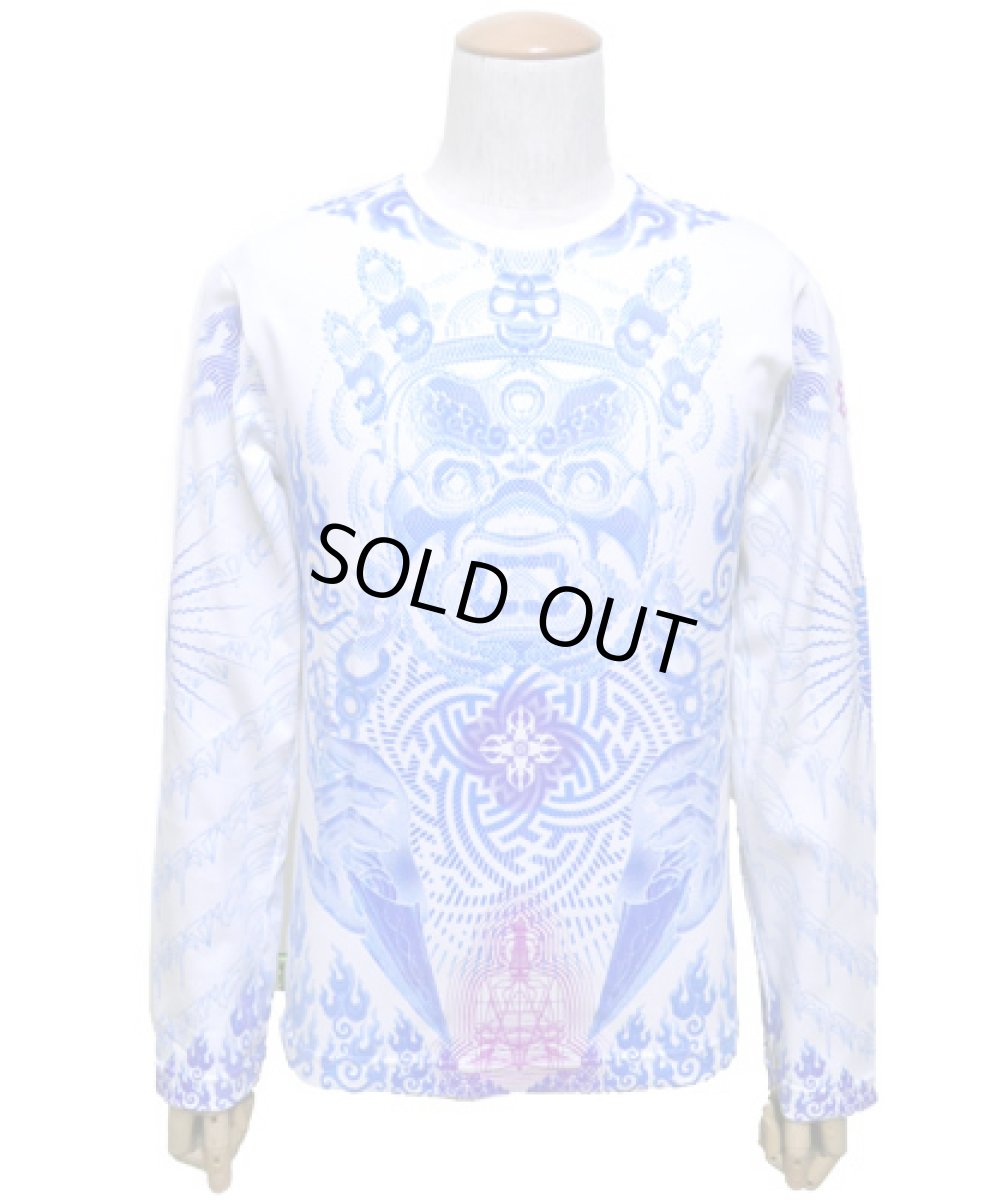 画像2: SPACE TRIBEメンズ・長袖Tシャツ「Blue Mahakala」 (2)