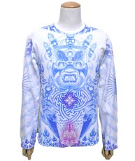 画像2: SPACE TRIBEメンズ・長袖Tシャツ「Blue Mahakala」 (2)