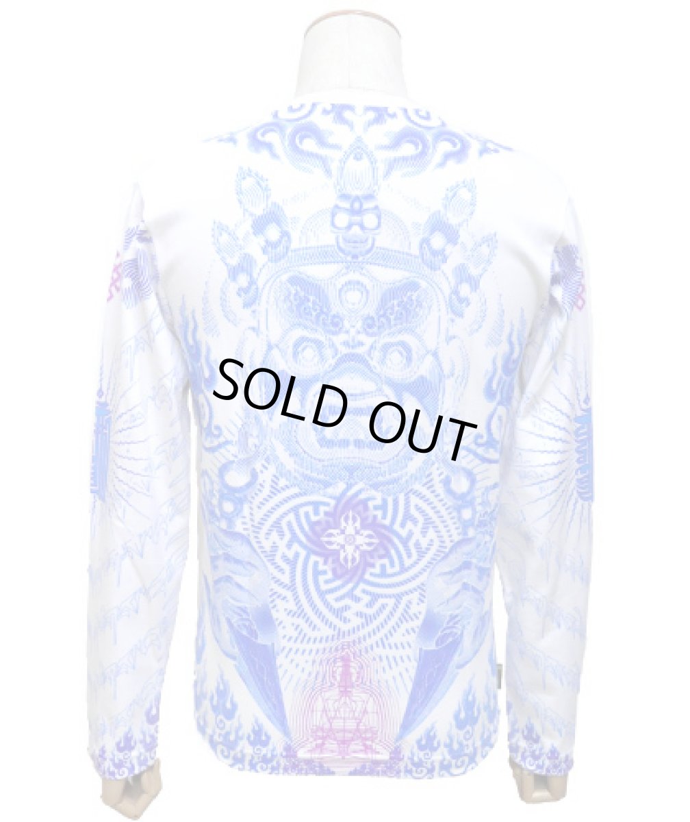 画像4: SPACE TRIBEメンズ・長袖Tシャツ「Blue Mahakala」 (4)