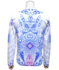 画像4: SPACE TRIBEメンズ・長袖Tシャツ「Blue Mahakala」 (4)