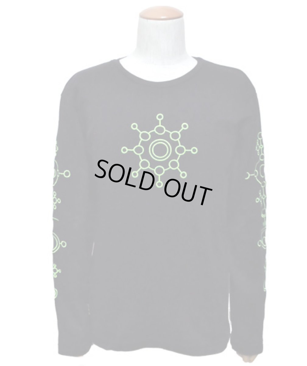 画像2: SPACE TRIBEメンズ・長袖Tシャツ「UV Lime Alien Glyph」 (2)