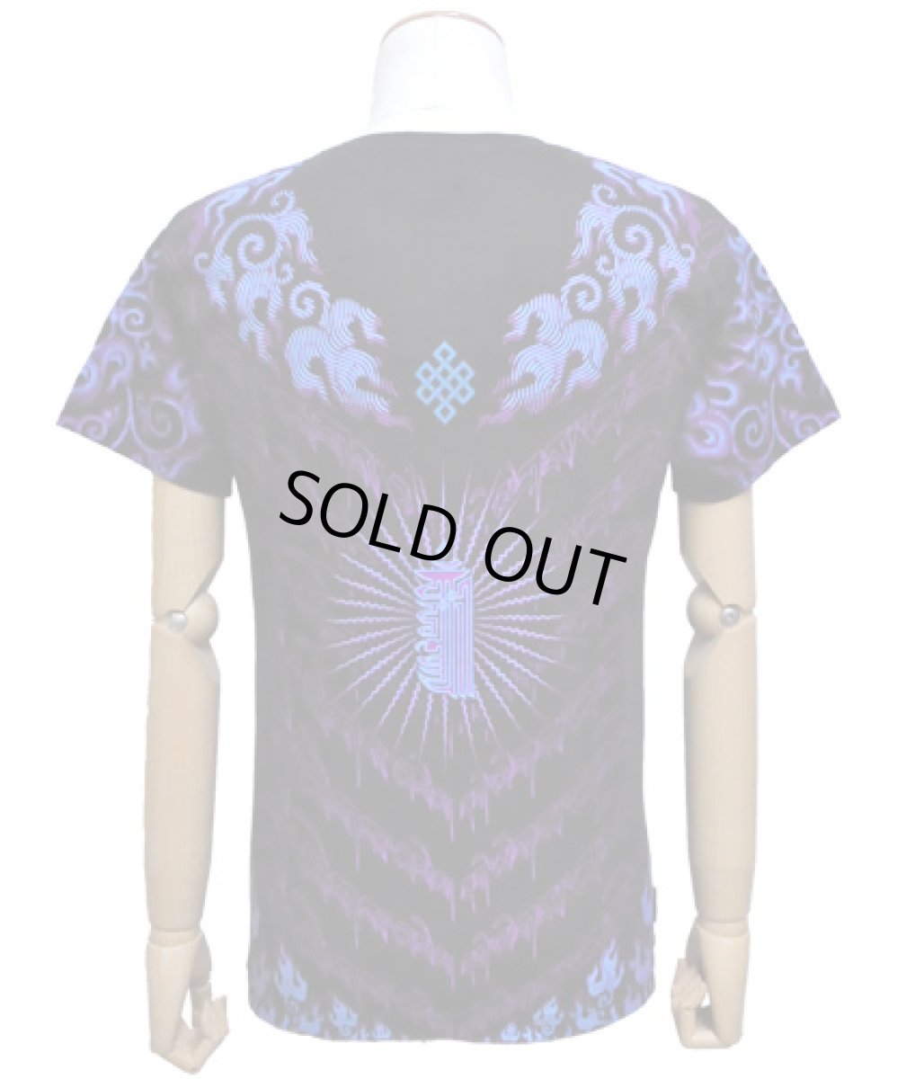 画像4: SPACE TRIBEメンズ・Tシャツ「Blue Kalachakra」 (4)