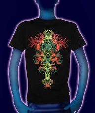 画像1: SPACE TRIBEメンズ・Tシャツ「Fire Hedron」 (1)