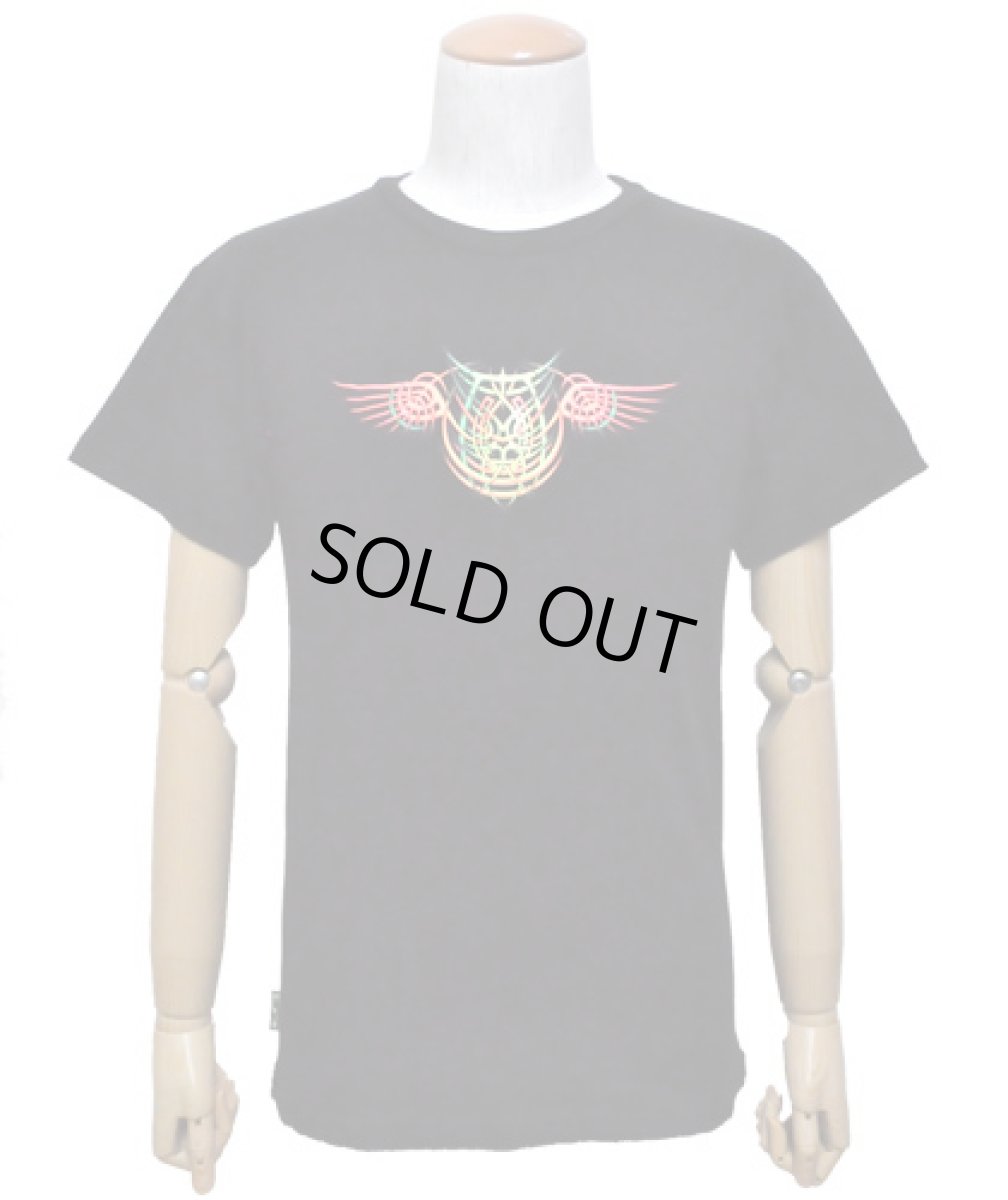 画像2: SPACE TRIBEメンズ・Tシャツ「Tribal Wings Golden」 (2)