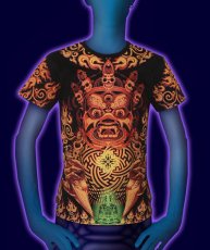 画像1: SPACE TRIBEメンズ・Tシャツ「Fire Mahakala」 (1)