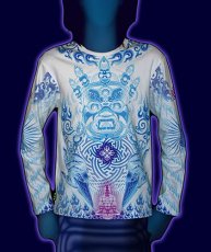 画像1: SPACE TRIBEメンズ・長袖Tシャツ「Blue Mahakala」 (1)