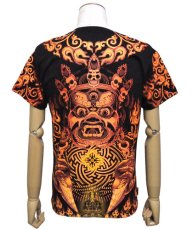 画像4: SPACE TRIBEメンズ・Tシャツ「Fire Mahakala」 (4)