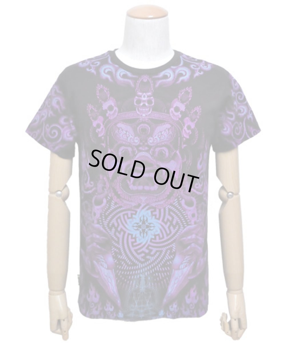 画像2: SPACE TRIBEメンズ・Tシャツ「Violet Mahakala」 (2)