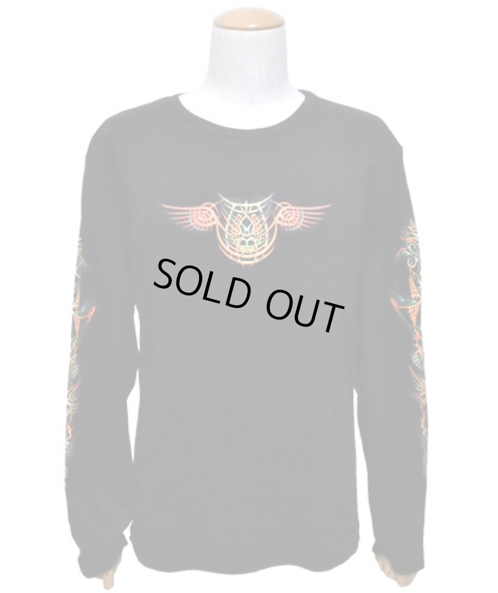 画像2: SPACE TRIBEメンズ・長袖Tシャツ「Golden Wings」 (2)