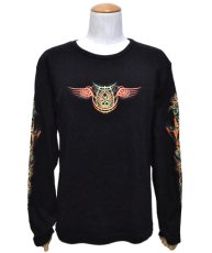 画像2: SPACE TRIBEメンズ・長袖Tシャツ「Golden Wings」 (2)