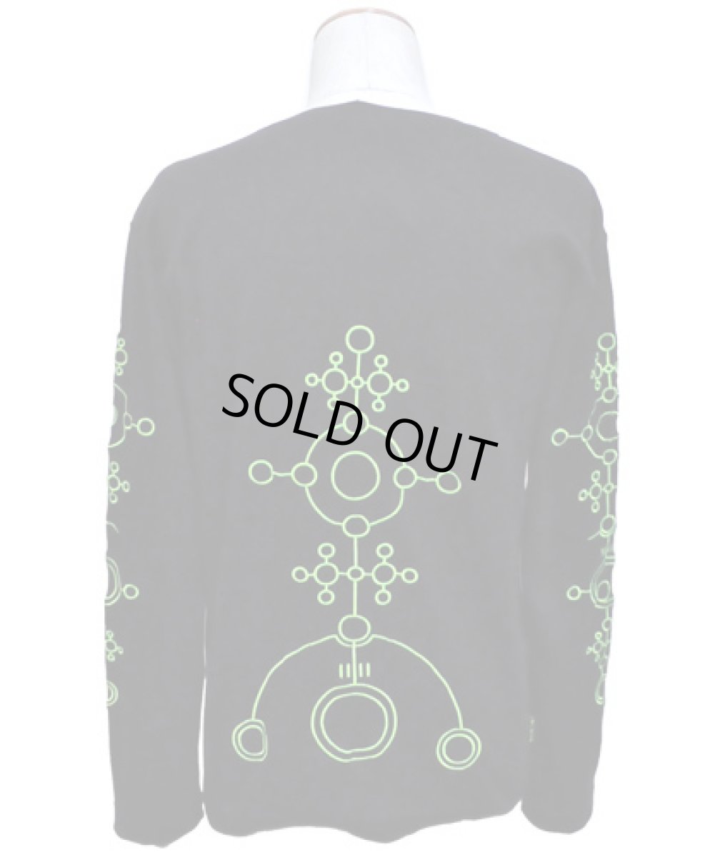 画像4: SPACE TRIBEメンズ・長袖Tシャツ「UV Lime Alien Glyph」 (4)