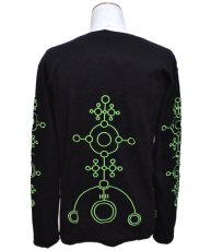 画像4: SPACE TRIBEメンズ・長袖Tシャツ「UV Lime Alien Glyph」 (4)