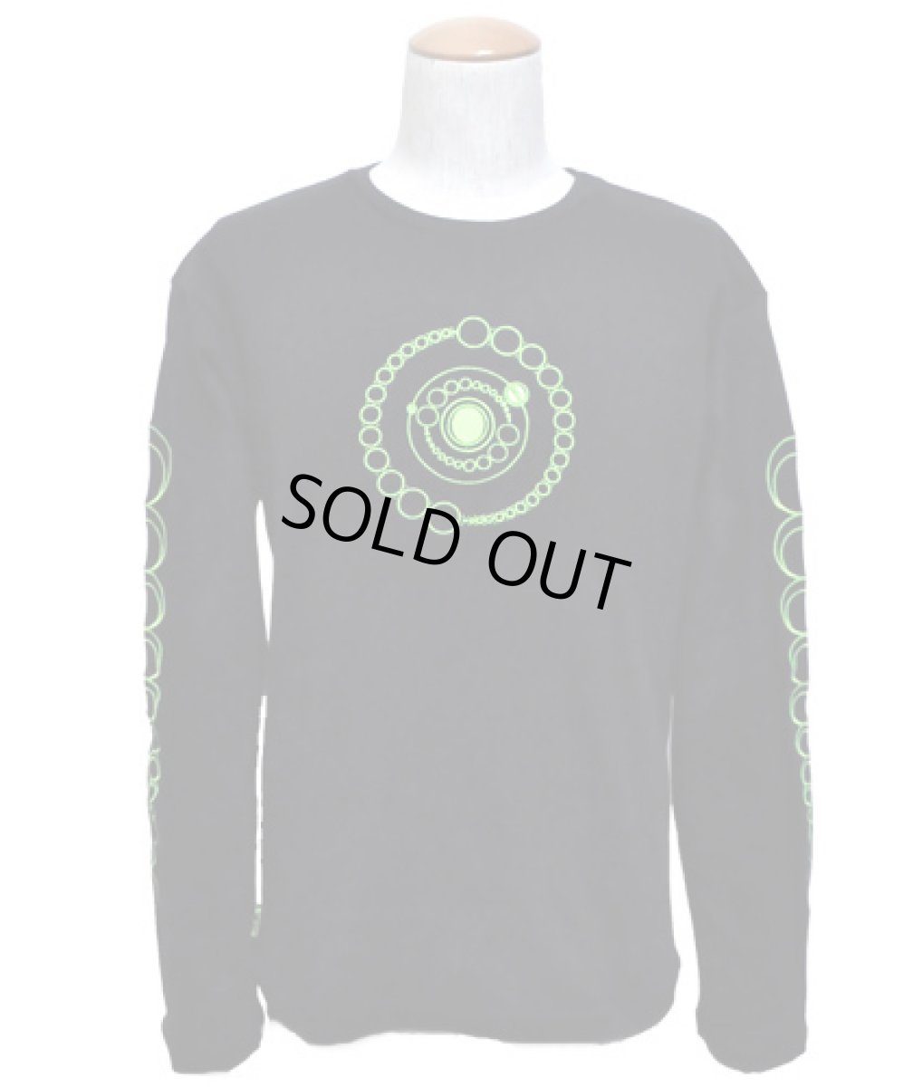 画像2: SPACE TRIBEメンズ・長袖Tシャツ「UV Lime DNA Orbit」 (2)