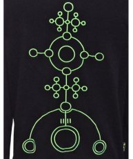 画像5: SPACE TRIBEメンズ・長袖Tシャツ「UV Lime Alien Glyph」 (5)