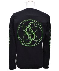 画像4: SPACE TRIBEメンズ・長袖Tシャツ「UV Lime DNA Orbit」 (4)