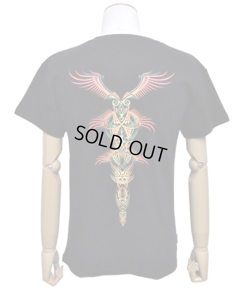 画像4: SPACE TRIBEメンズ・Tシャツ「Tribal Wings Golden」 (4)