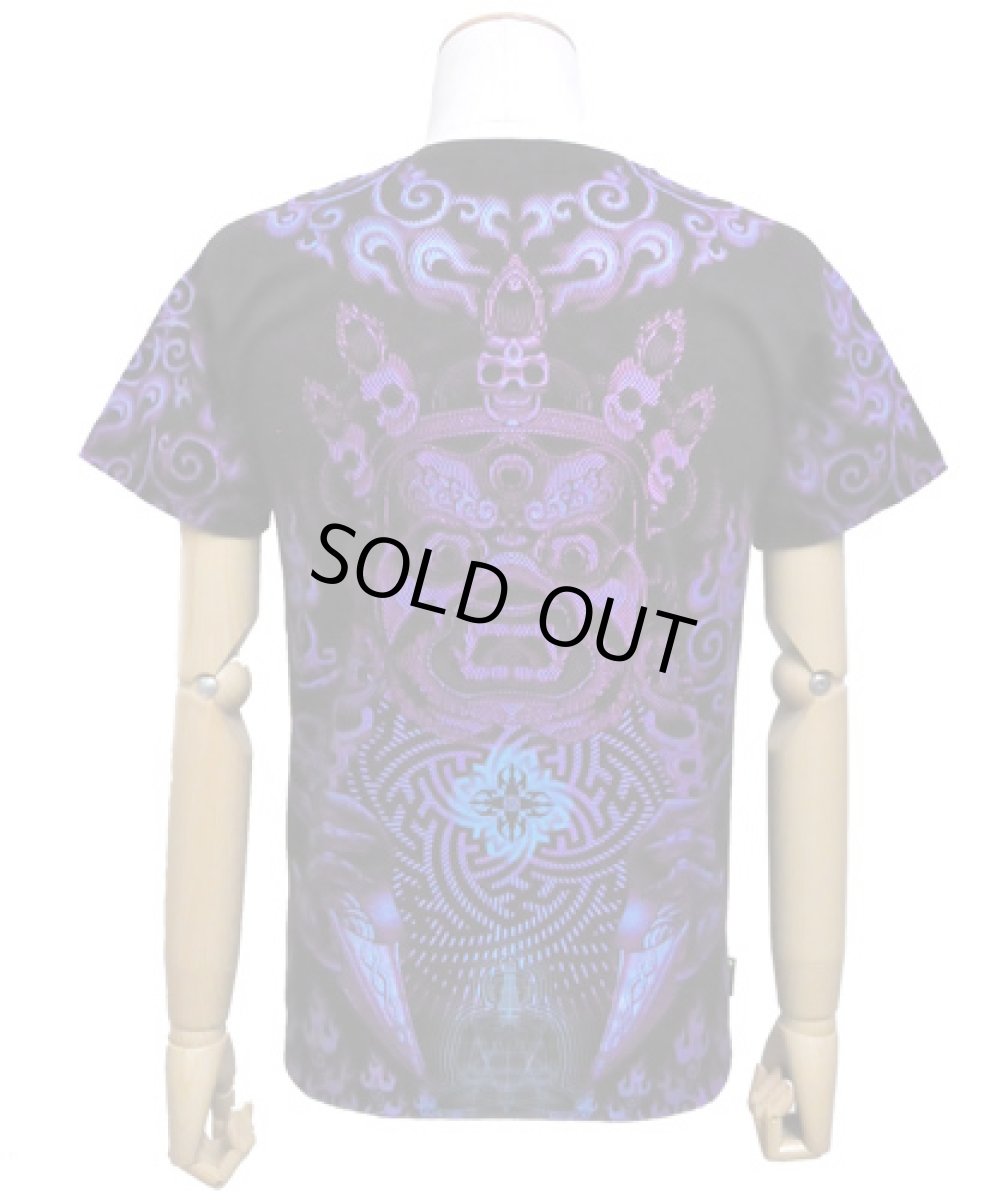 画像4: SPACE TRIBEメンズ・Tシャツ「Violet Mahakala」 (4)