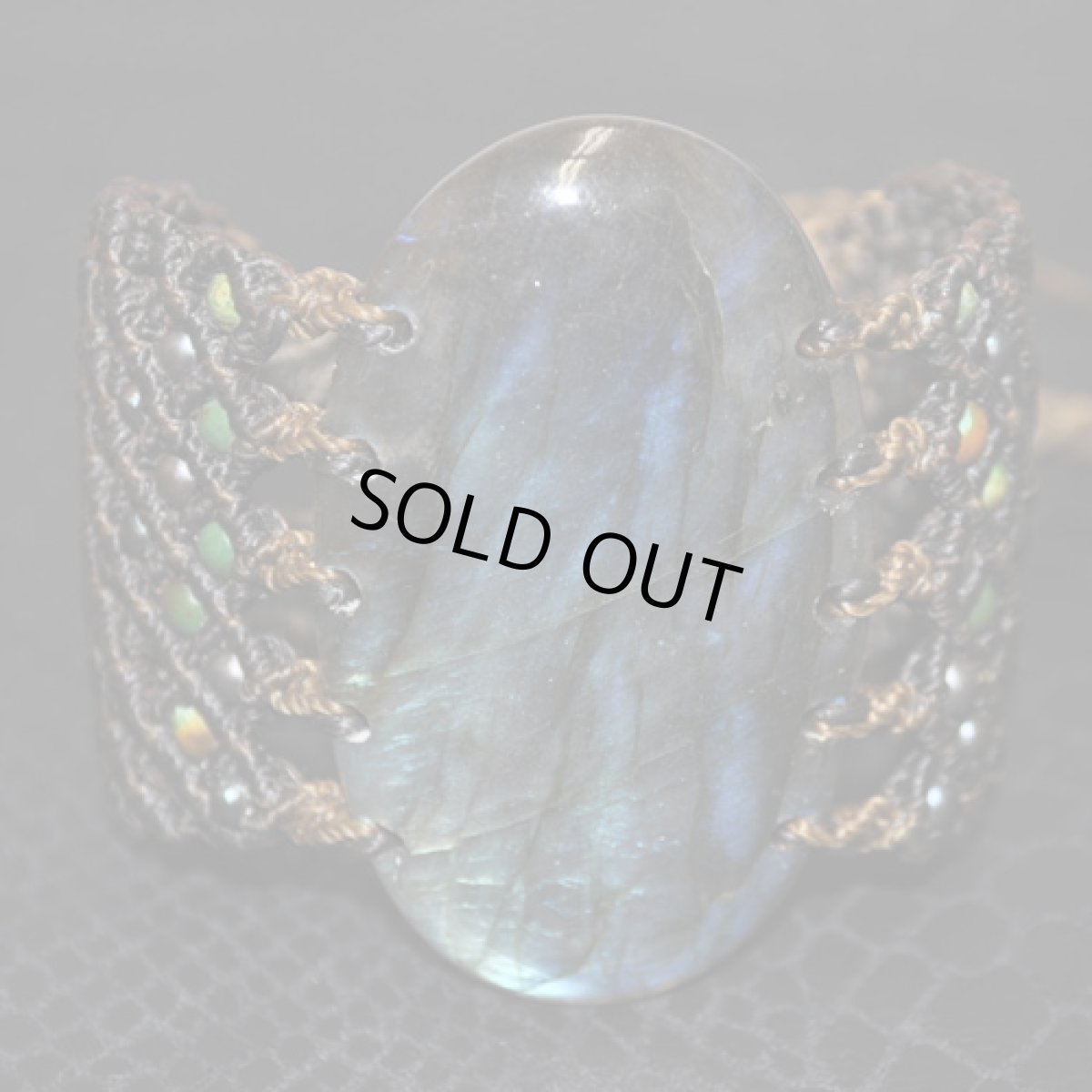 画像2: X-tribal「ラブラドライト・ブレスレット 」(石のサイズ:約6.5cm x 4.0cm) (2)