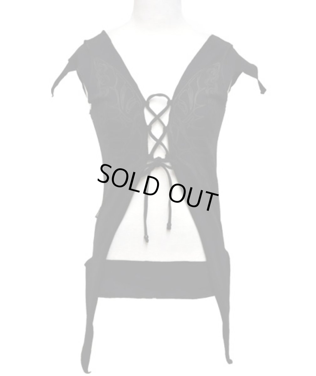 画像4: No More Productions レディース・ノースリーブ「203M-3 / ブラック×ブラック」 (4)