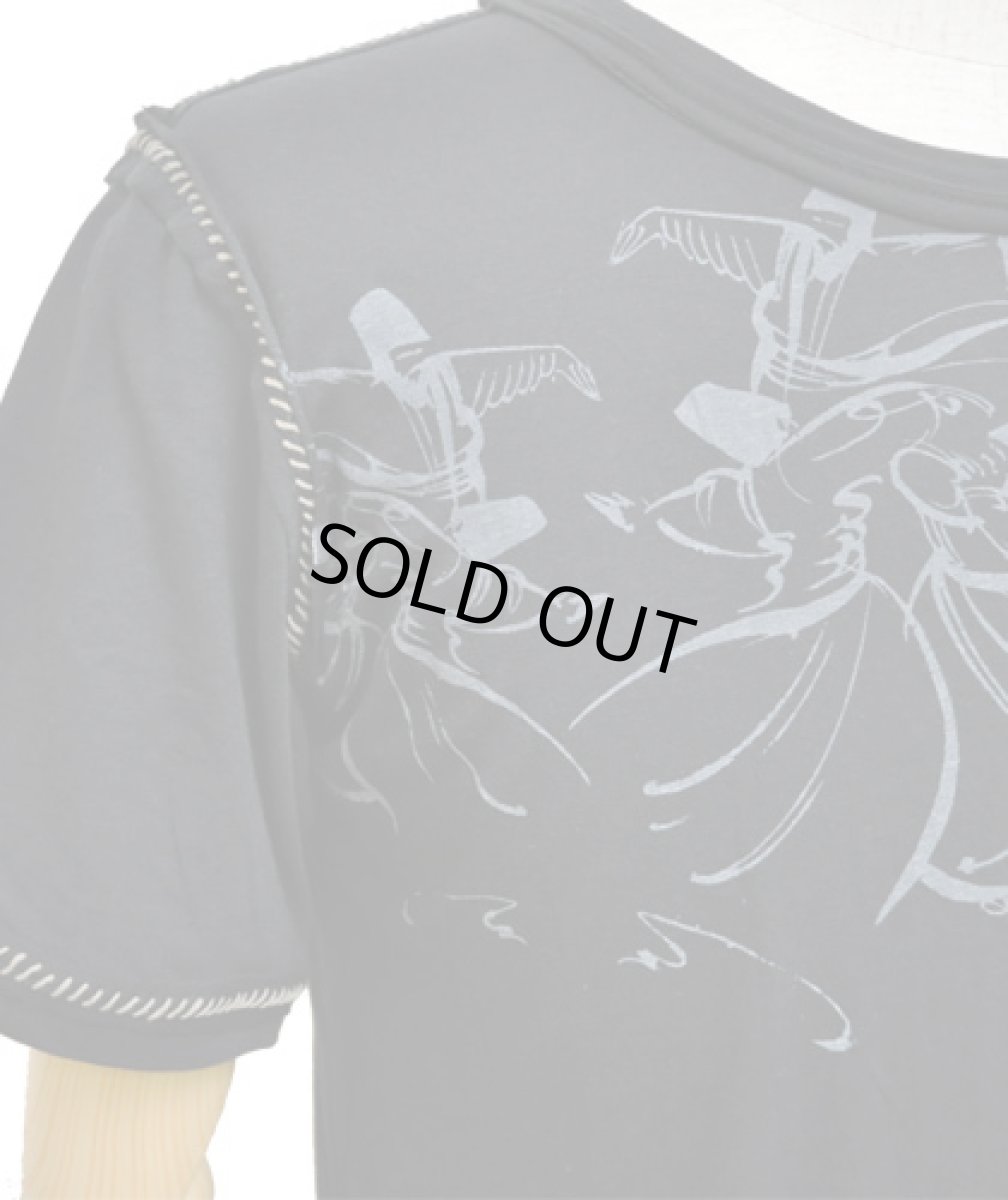 画像2: PSYLO メンズ・半袖Tシャツ「Sufi Tee / ブラック」 (2)