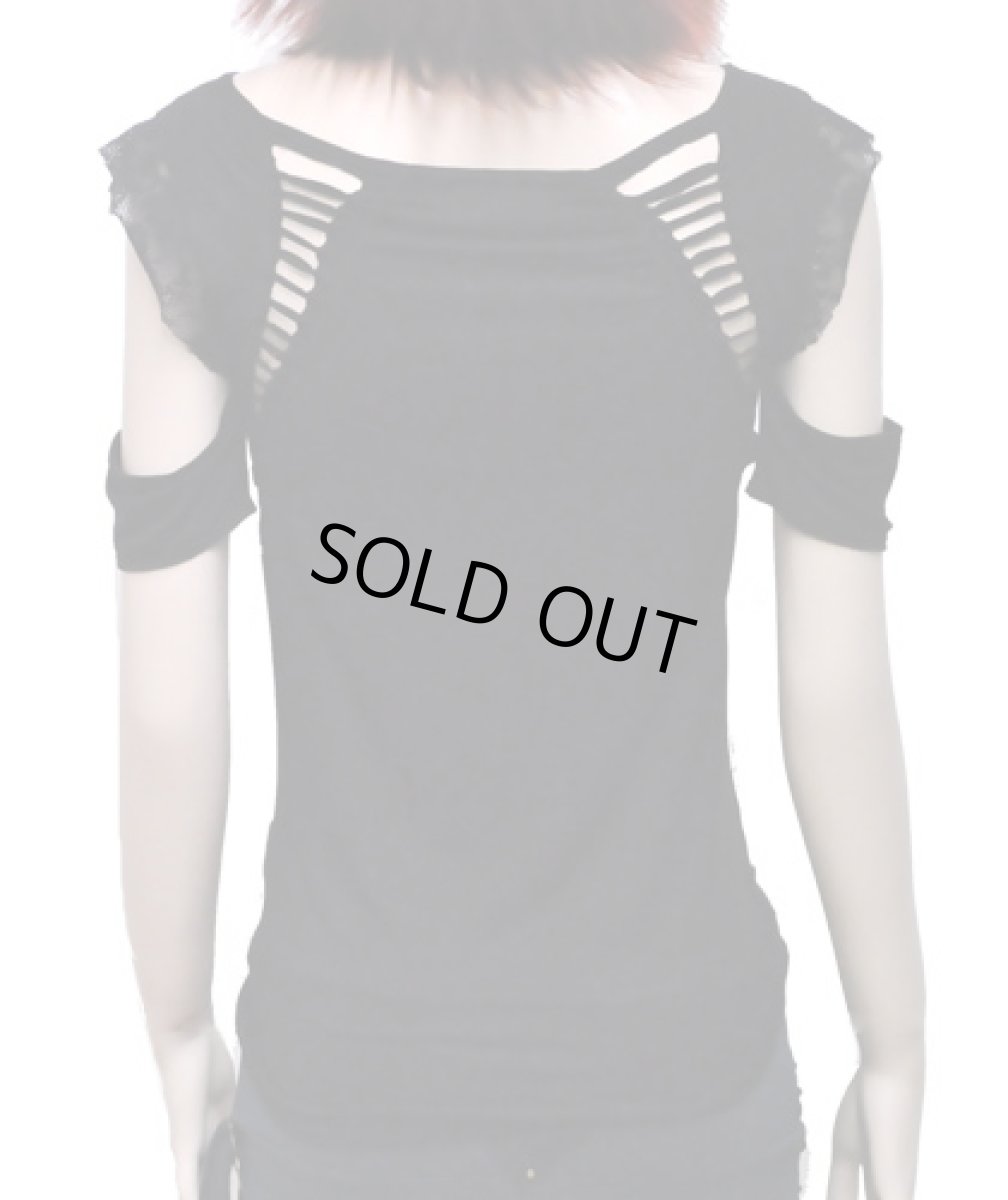 画像5: PSYLO レディース・半袖カットソー「Sesame Top / ブラック」 (5)