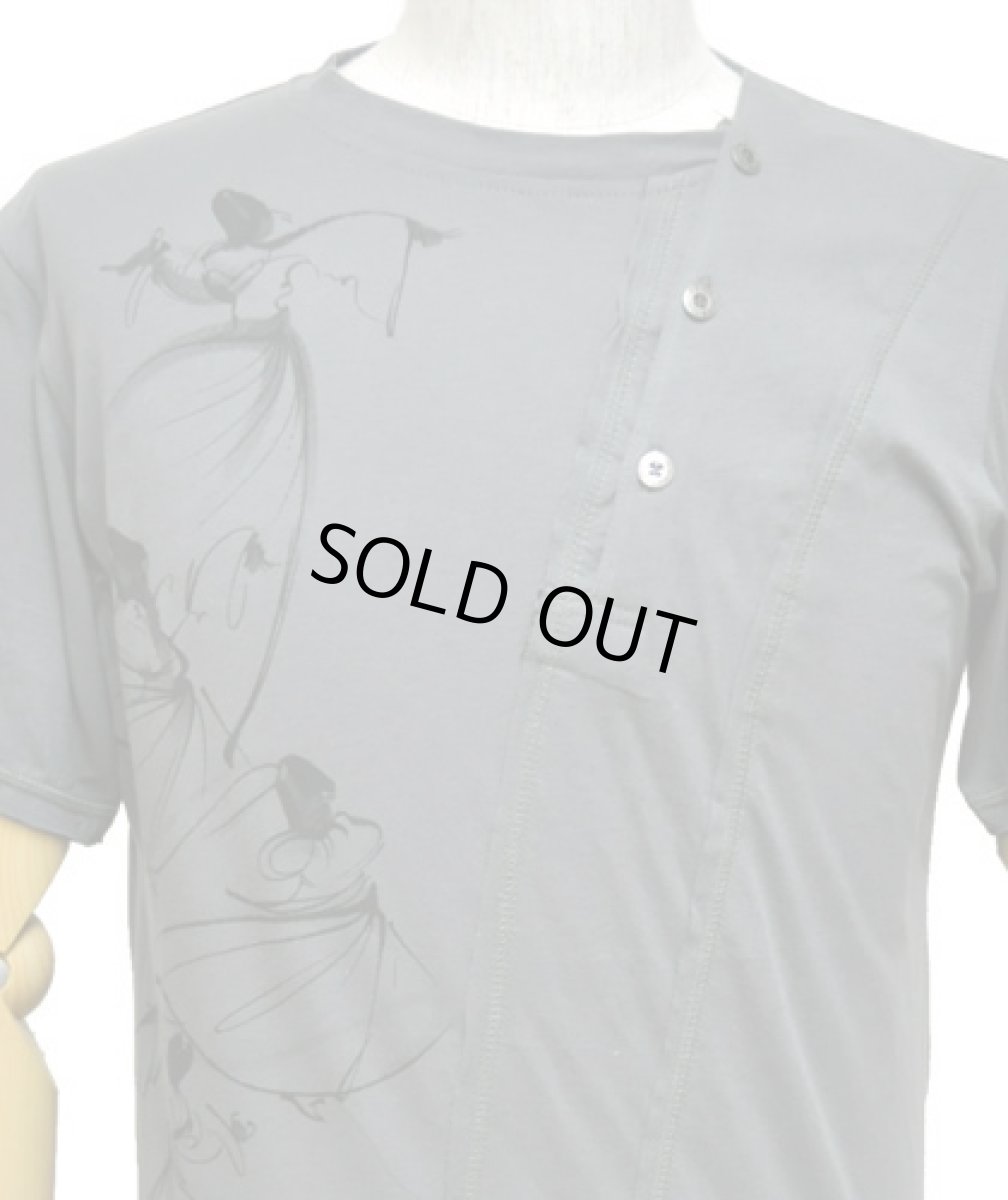 画像5: PSYLO メンズ・半袖カットソー「Slanted Tee / グレー」 (5)