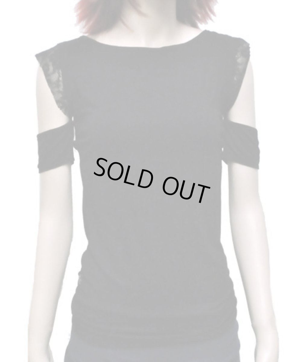 画像3: PSYLO レディース・半袖カットソー「Sesame Top / ブラック」 (3)