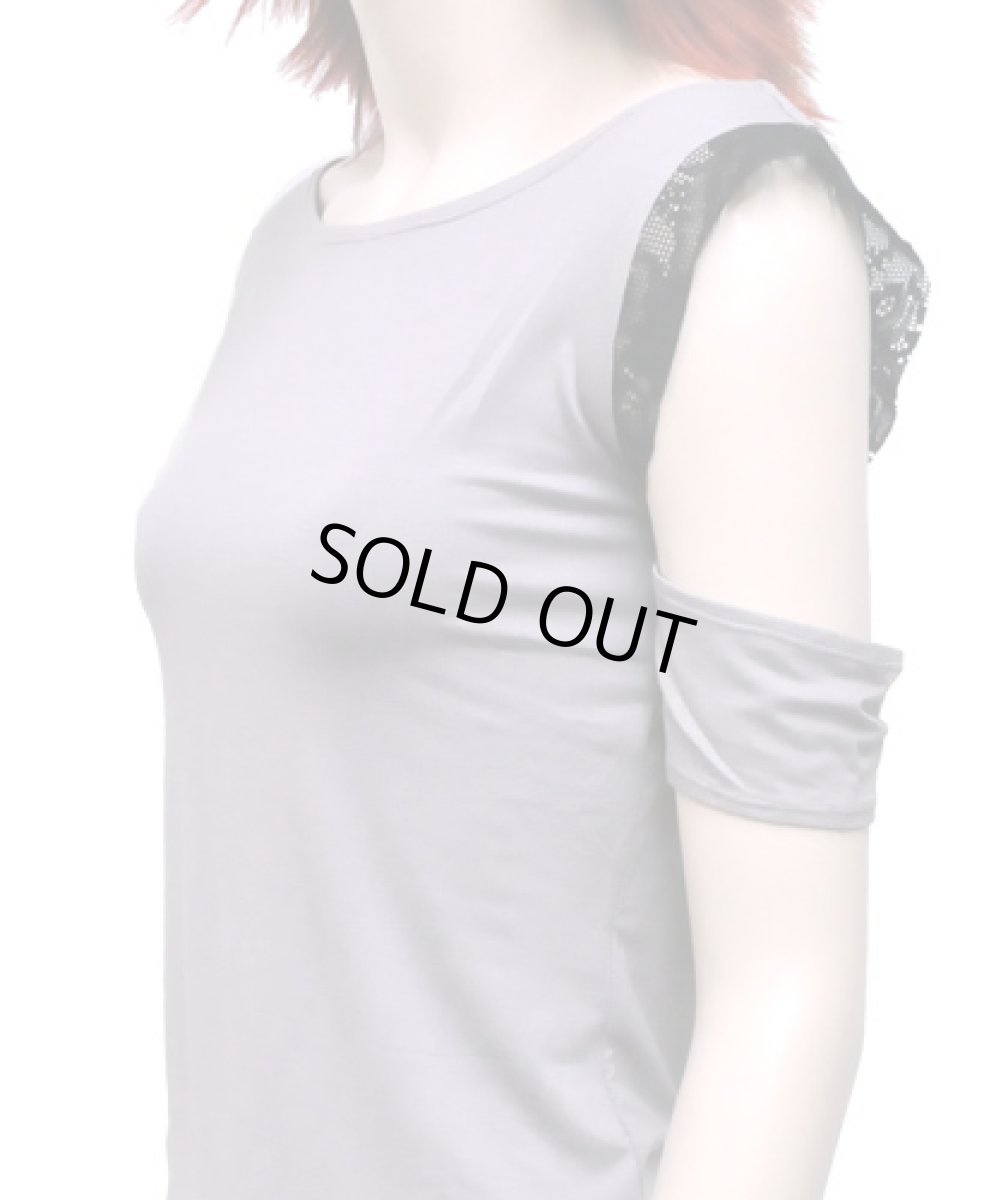 画像2: PSYLO レディース・半袖カットソー「Sesame Top / ニッケルグレー」 (2)