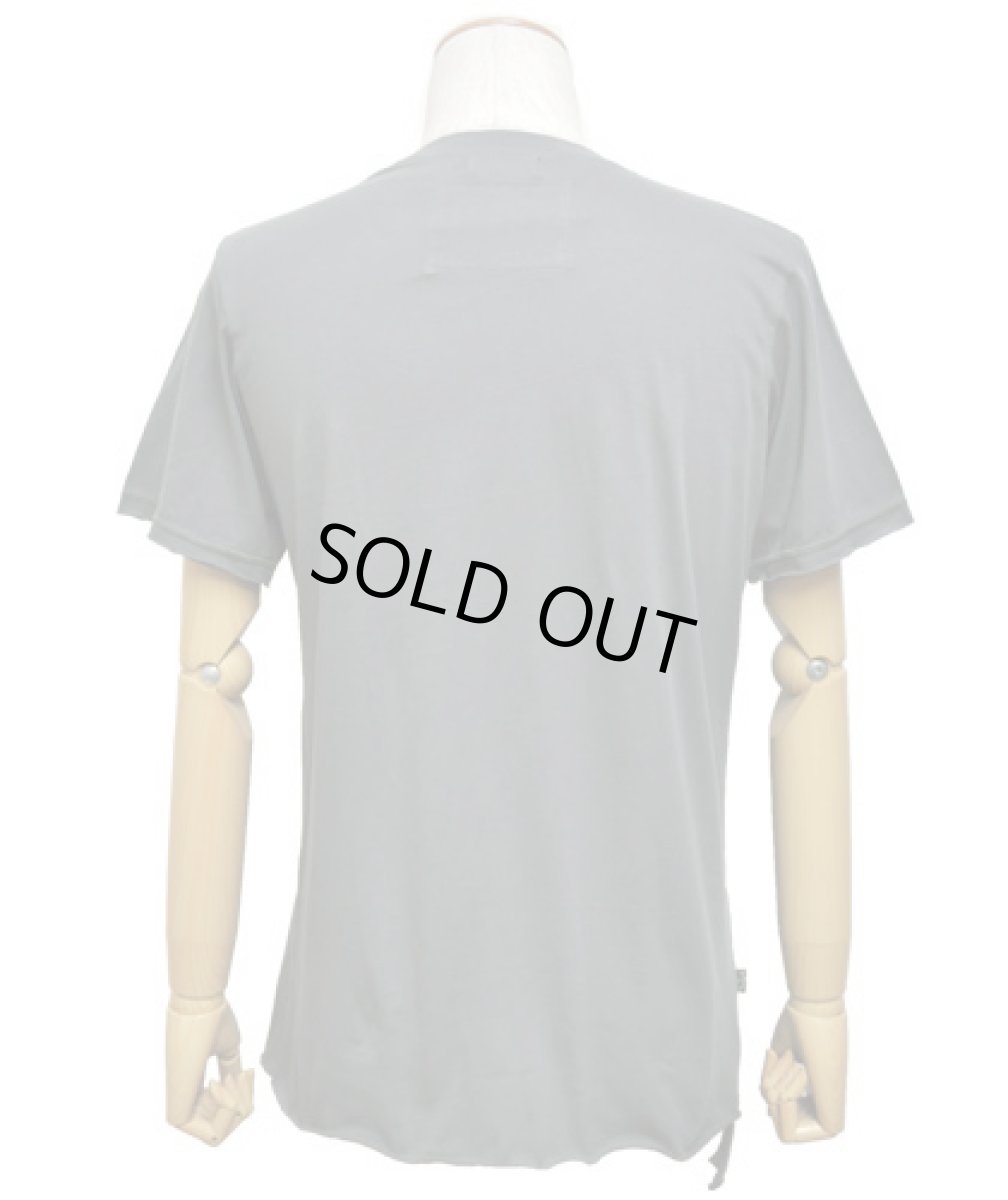 画像4: PSYLO メンズ・半袖カットソー「Slanted Tee / グレー」 (4)