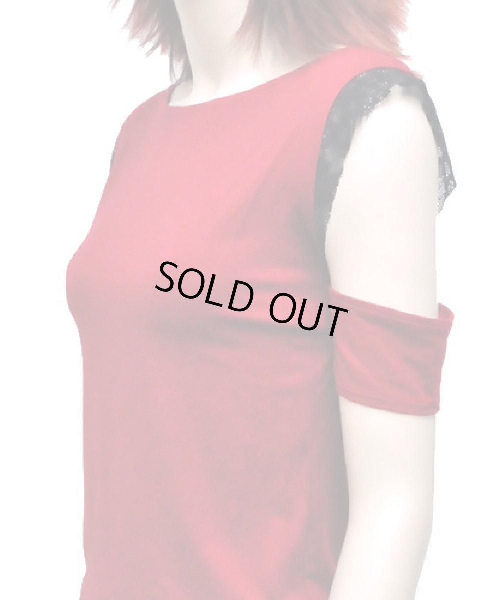 画像2: PSYLO レディース・半袖カットソー「Sesame Top / レッド」 (2)