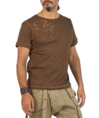 画像1: PSYLO メンズ・半袖Tシャツ「Sufi Tee / モカブラウン」 (1)
