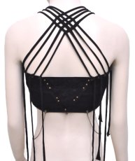 画像3: KAYO - Anime Clothingノースリーブ「Gypsy Diamond Bra / ブラック」 (3)