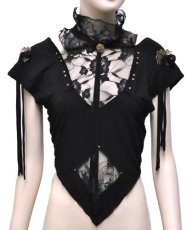 画像1: KAYO - Anime Clothingノースリーブ「Gypsy Diamond Top / ブラック」 (1)