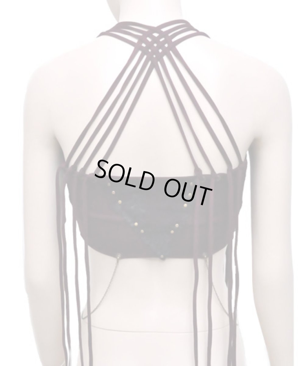 画像3: KAYO - Anime Clothingノースリーブ「Gypsy Diamond Bra / マルーン」 (3)