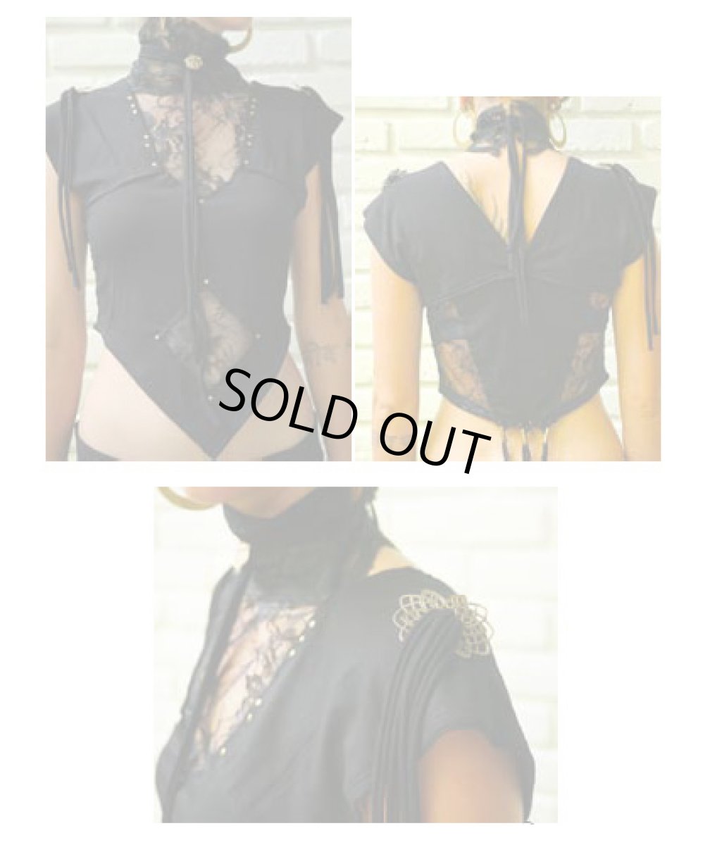 画像5: KAYO - Anime Clothingノースリーブ「Gypsy Diamond Top / ブラック」 (5)