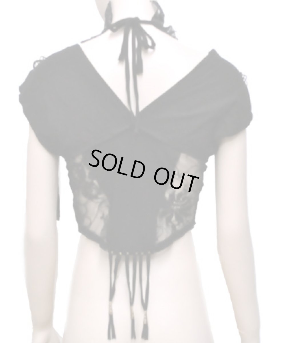 画像4: KAYO - Anime Clothingノースリーブ「Gypsy Diamond Top / ブラック」 (4)