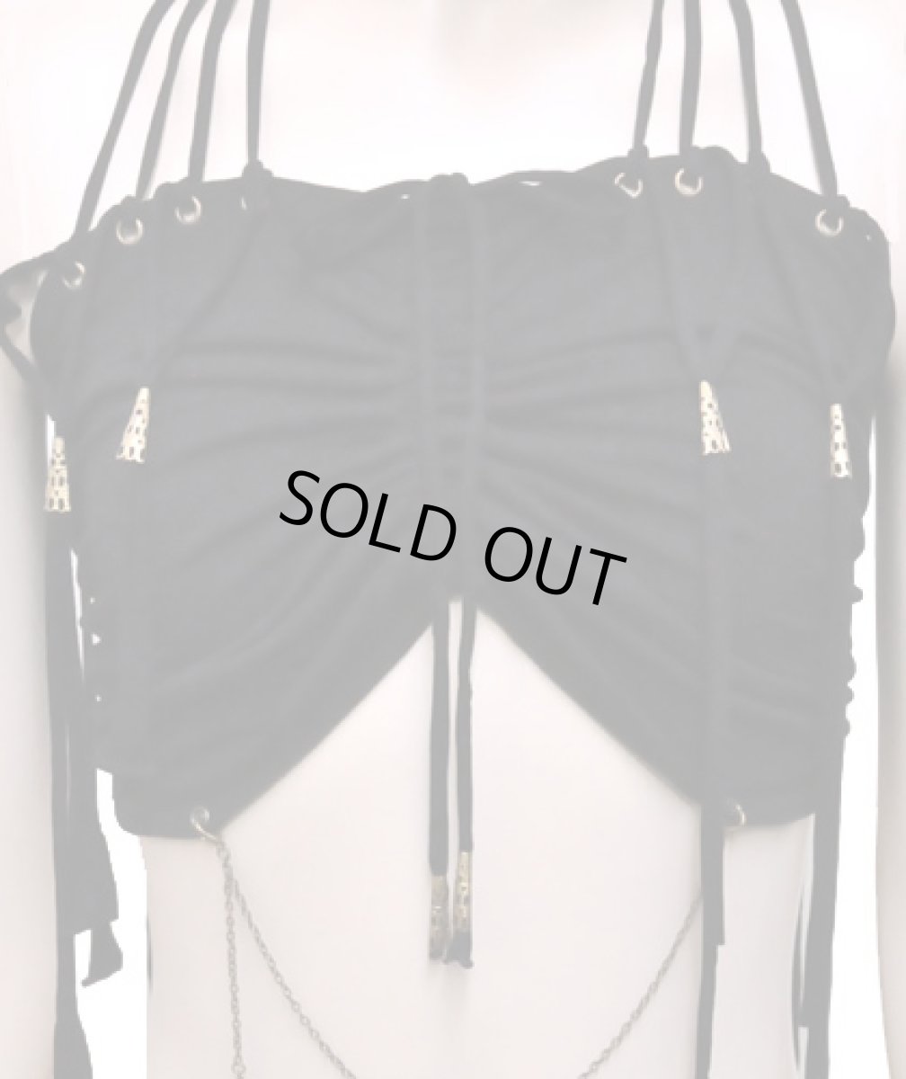 画像2: KAYO - Anime Clothingノースリーブ「Gypsy Diamond Bra / ブラック」 (2)