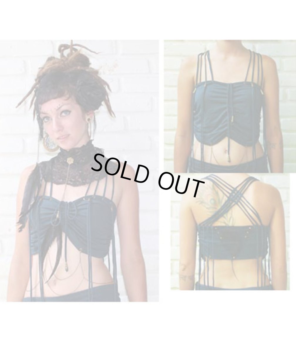 画像4: KAYO - Anime Clothingノースリーブ「Gypsy Diamond Bra / マルーン」 (4)