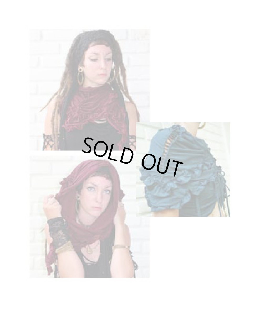 画像2: KAYO - Anime Clothing スカーフ「Gypsy Slushed Scarf / ダークテイル」 (2)